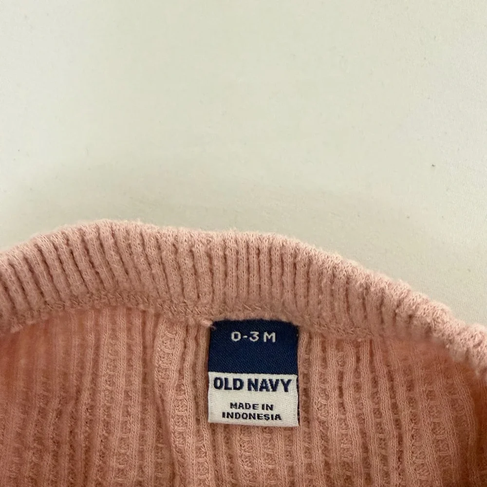 Old Navy Baby 0-3M Waffle Knit Harem Pants Lot 2 Maroon Pink Thermal Joggers